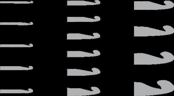 Tabella dimensioni uncinetti per lana N. 2 N. 2, N. 3, N. N. 6 N. 3, N. 7 N.