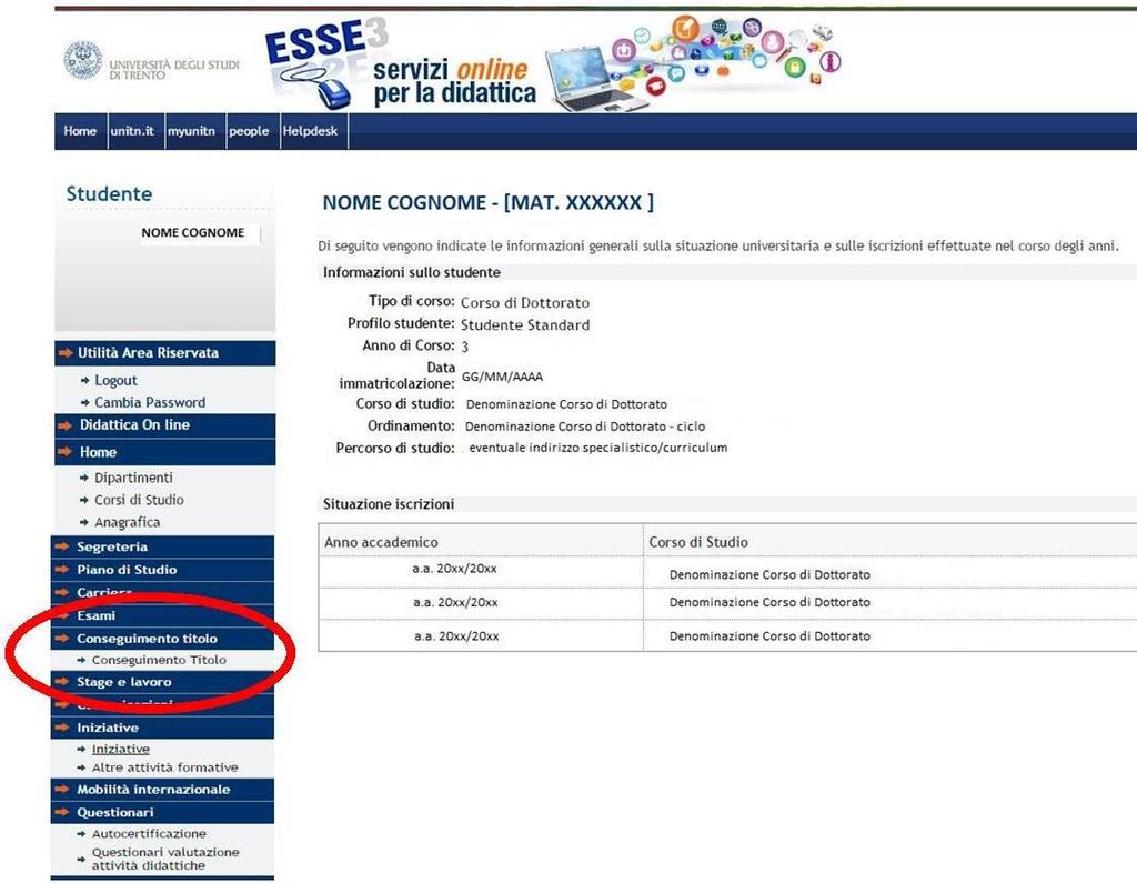 http://www.esse3.unitn.it/start.