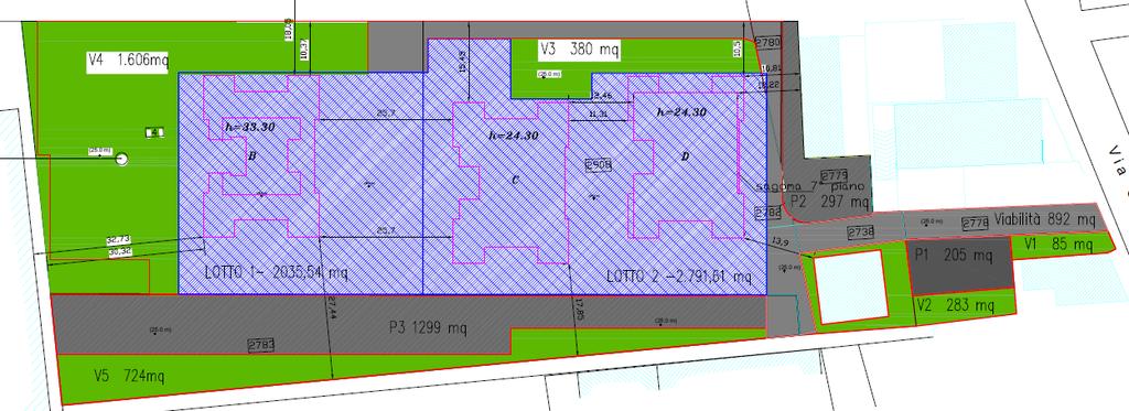 VERIFICA DEL RISPETTO DELLE DISTANZE Come già dettagliatamente esposto relazione illustrativa R1, al paragrafo DIMENSIONAMENTO E BILANCIO URBANISTICO DEL PIANO, al punto 5 determinazione dei limiti