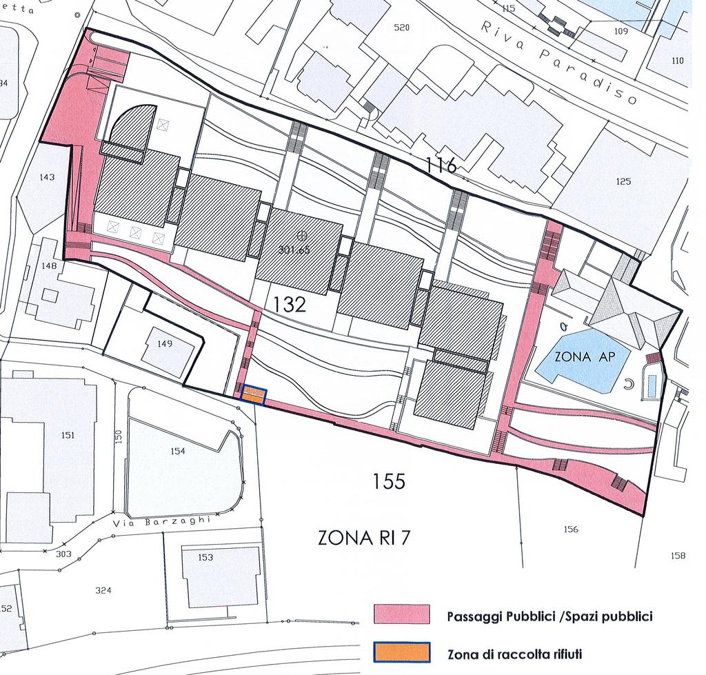 Inoltre, l accordo contemplava la possibilità di iscrivere a Registro Fondiario sulla nuova particella 132 RFD Paradiso delle servitù personali a favore del Comune, e meglio per dei percorsi pedonali