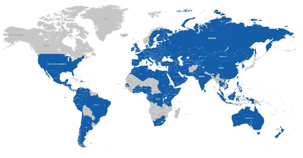 Menarini nel mondo Il Gruppo Menarini è presente in oltre 100