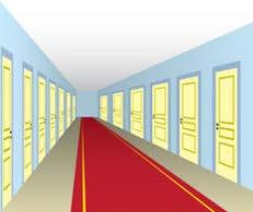 Atri, corridoi, disimpegni, scale, rampe, passaggi in genere: Materiali classe 1 50 % di superficie totale (pavimento + pareti + soffitto + proiezioni orizzontali scale). Il resto materiali classe 0.