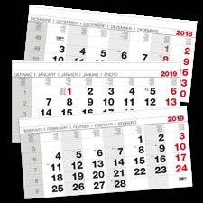 La misura del calendario steso diventa mm 340x680 mm. 340x203 ART. 67/S - MENSILE 67/A F.to aperto mm. 333x812 F.to chiuso mm. 333x203 mm.