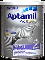 903 Aptamil ProExpert PEPTI2 Dal 6 al 12 mese. Di proseguimento, per lattanti con allergie alle proteine del latte vaccino.