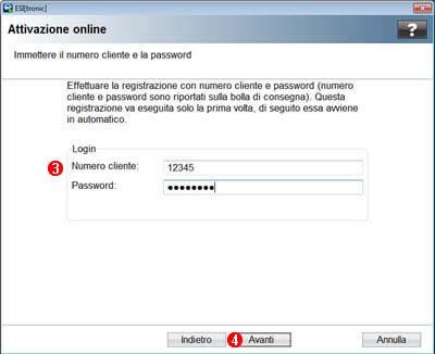 Concessione di licenza - Attivazione online Attivazione online può essere effettuata solo su un PC/laptop con accesso a Internet. Attivazione online Menu principale >> Attivazione >> <Online>.