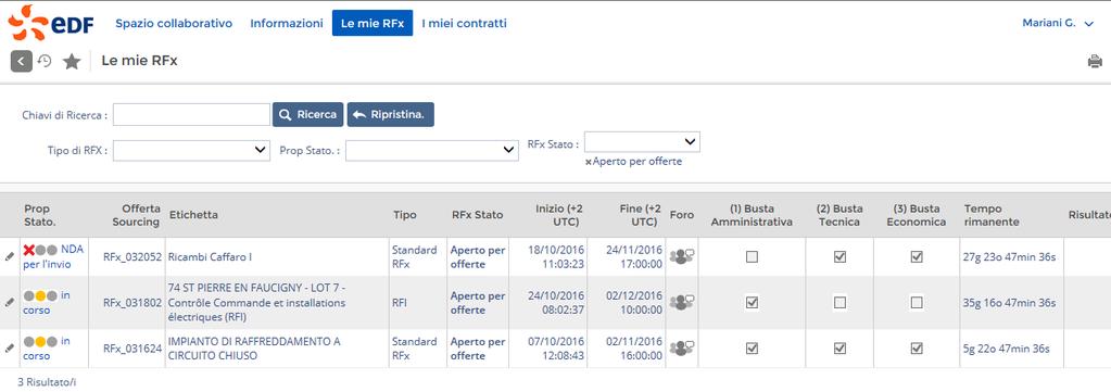 ACCEDERE AD UNA RFX Link di accesso al Portale Gare del Gruppo EDF: https://pha.edf.