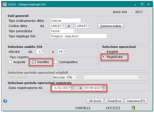 Per la quadratura degli importi predisposti relativamente alla comunicazione delle fatture ricevute selezionate il tipo comunicazione "Fatture ricevute".