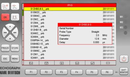 Inoltre, l'ecograph 1095 consente la memorizzazione e l archiviazione sia dei dati di ispezione che di taratura, in modo semplicissimo e organizzato.