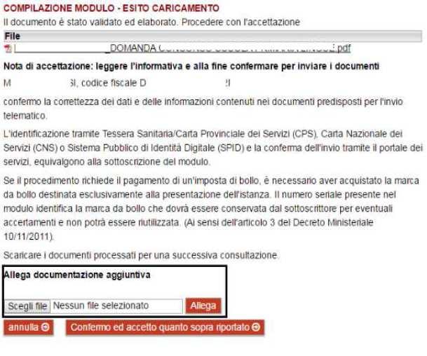 INVIA la domanda Se tutte le informazioni obbligatorie richieste sono state inserite, puoi inviare la domanda compilata proseguendo nel seguente modo: 1.