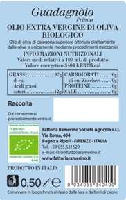 it Piante di olivo:, Produzione annuale: hl Attività: Azienda agricola senza frantoio aziendale Tipo di frantoio: frangitore a