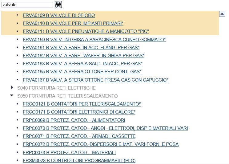 altri Gruppi Merce proposti dal Gruppo Hera.