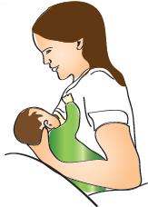La testa del neonato appoggia sull avambraccio verso il gomito, per questo è bene che il braccio della mamma sia ben