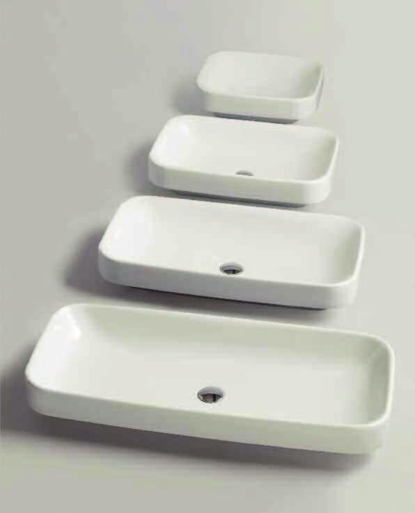 lavabo incasso/appoggio cm 90x40 TUL 9040 IN. TUL 9040 IN cm 90x40 inset/over-counter washbasin Vaso e bidet monoforo.