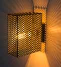 Apparecchi a parete, sospensione e da tavolo in ottone opaco. Wall-light, Pendant Table Lamp in matt Brass.