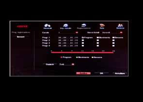 Registrazione In Configurazione selezionare Registrazione. Canale: è possibile selezionare il canale di destinazione, facendo clic sulla corrispondente casella di selezione.