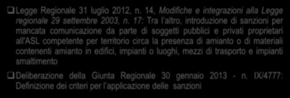 Regione Lombardia Legge Regionale 31 luglio 2012, n. 14, Modifiche e integrazioni alla Legge regionale 29 settembre 2003, n.