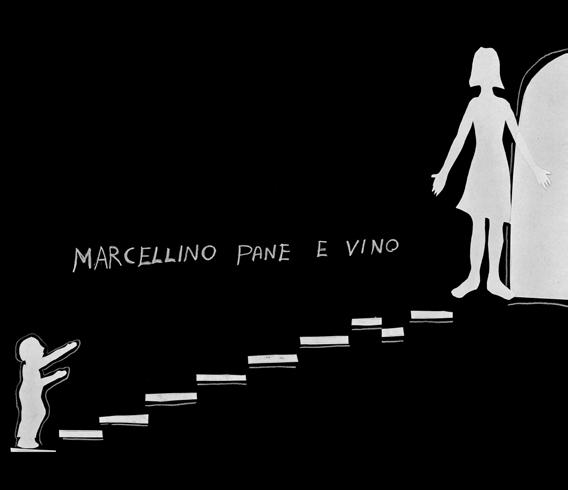 Il metodo di Gesù Non volevo disegnare una parte del fi lm, ma far vedere qualcosa che non si vede. Marcellino si rivolge alla mamma per raggiungerla. In mezzo c è un vuoto.