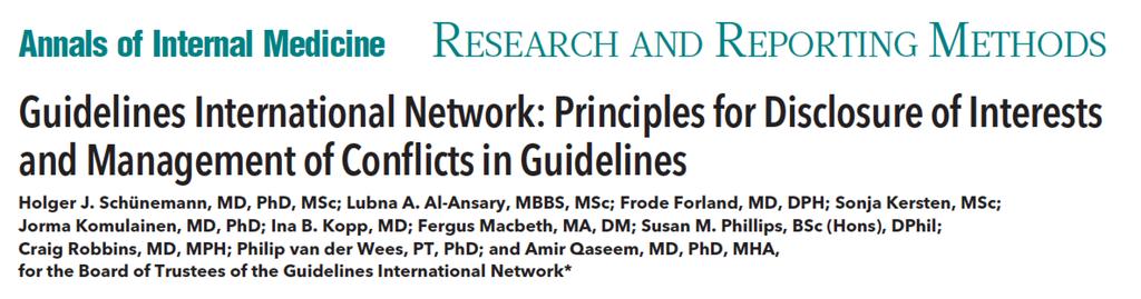 Network internazionale linee guida: principi di