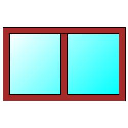 CARATTERISTICHE TERMICHE DEI COMPONENTI FINESTRATI secondo UNI EN 12831 - UNI EN ISO 6946 - UNI EN ISO 10077 Descrizione della finestra: Finestra 150 x 90 - Telaio in alluminio Codice: W4
