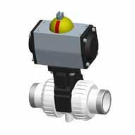 VALVOLE A SFERA ATTUATE - ATTUATED BALL VALVES EXTREME SERIES PVDF VALVOLE A SFERA PVDF SERIE EXTREME - ATTUATORE PNEUMATICO DOPPIO EFFETTO PVDF BALL VALVE EXTREME SERIES - PNEUMATIC ACTUATOR DOUBLE