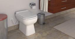 SANICOMPACT Luxe lavabo WC in ceramica con trituratore ECOLOGICO m m Larghezza 55 mm Altezza 65 mm