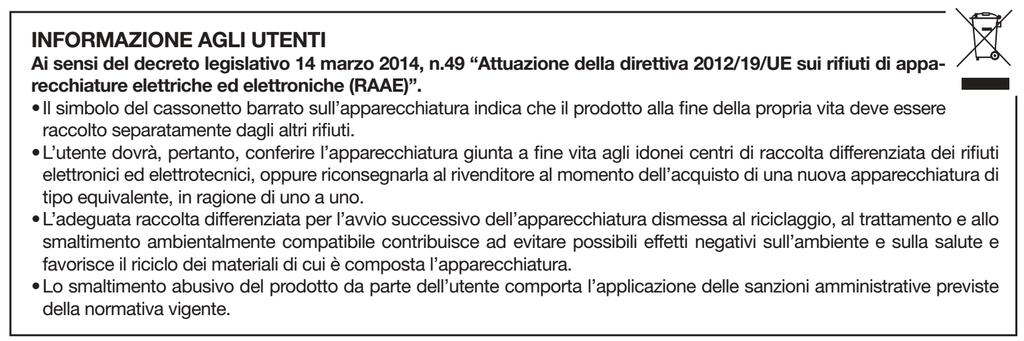 eseguita subito dopo l uso. ITALIANO Per la pulizia delle piastre utilizzare della carta assorbente o un panno umido: non utilizzare prodotti chimici o abrasivi.