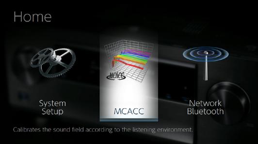 MCACC Operazioni del menu Consente di configurare automaticamente i diffusori o di effettuare le modifiche desiderate all'equalizzatore.