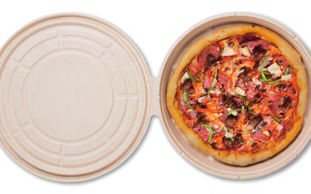 Questo particolare cartone per le pizze è completamente compostabile in 90 giorni ed è progettato per migliorare il trasporto e la conservazione dell alimento.