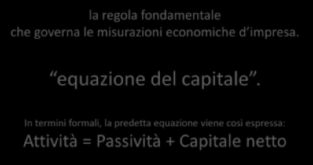 equazione del capitale.