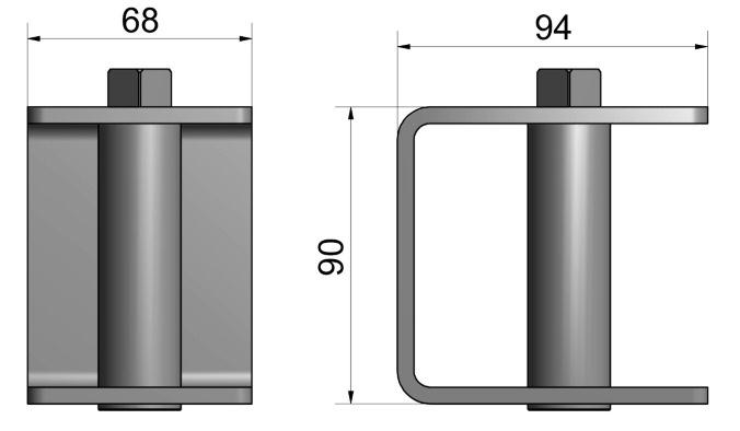 : Servocomando Compact PRO 2 : Distanziale/apertura manuale : Corpo valvola DIMENSIONI D