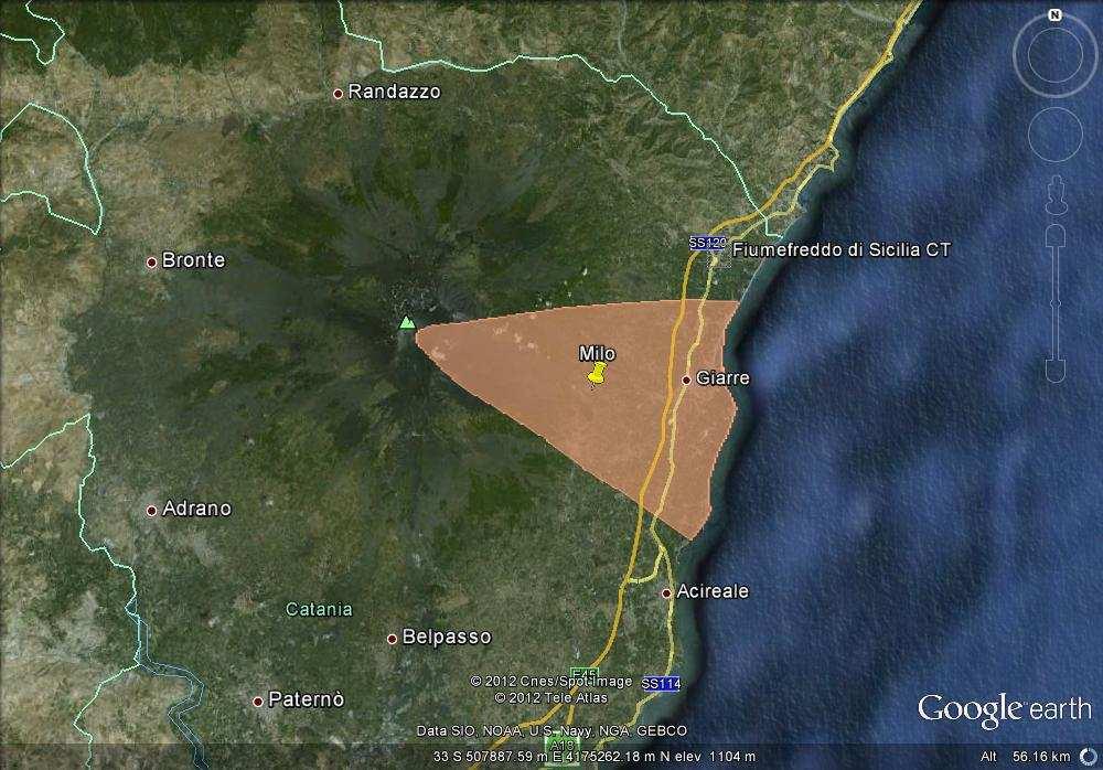 Mappatura del deposito di caduta Lunedì 19 Marzo è stata svolta un attività di rilievi in campagna al fine di campionare e mappare il deposito di caduta di piroclastiti che ha interessato il settore