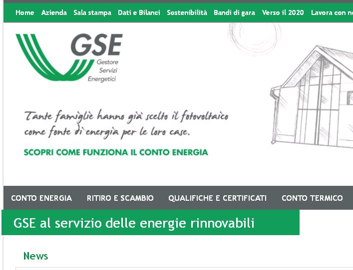 elettronica, prepara rapporti sullo stato del meccanismo. Sito web www.gse.it. GSE Soggetti obbligati: distributori di energia elettrica e gas naturale con più di 50.