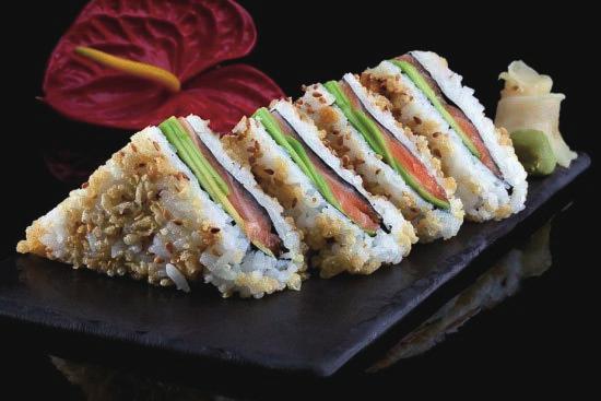 SANDWICH (sushi senza alga 4 pz) SW1. Spicy 6.50 SW2. Ebi 6.