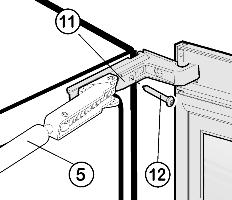 u Fissare in modo sicuro l ammortizzatore. u Staccare sollevando l ammortizzatore di chiusura Fig. 5 (5) dal perno a sfera Fig. 5 (6). Per sbloccare il morsetto a molla Fig.