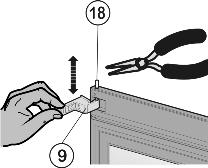 u Fissare l ammortizzatore di chiusura. u Piegare di nuovo l ammortizzatore di chiusura Fig. 16 (5) in modo che la vite Fig.