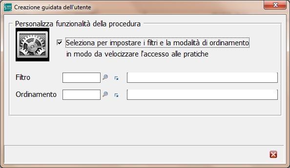 Premendo Pagina Avanti si ha la possibilità di impostare, se si desidera, un profilo filtro e un profilo ordinamento diversi da quelli standard.