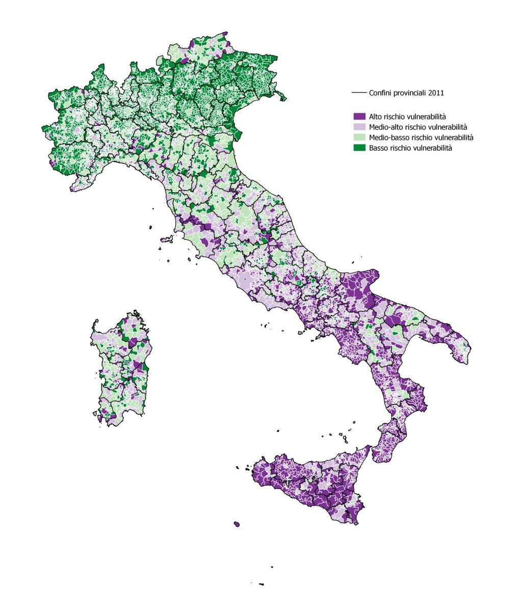 Figura 1 Indice di vulnerabilità materiale e