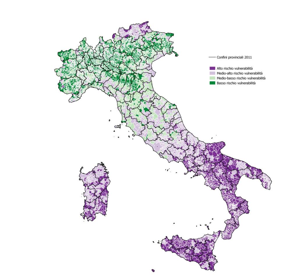 Figura 3 Indice di vulnerabilità materiale e