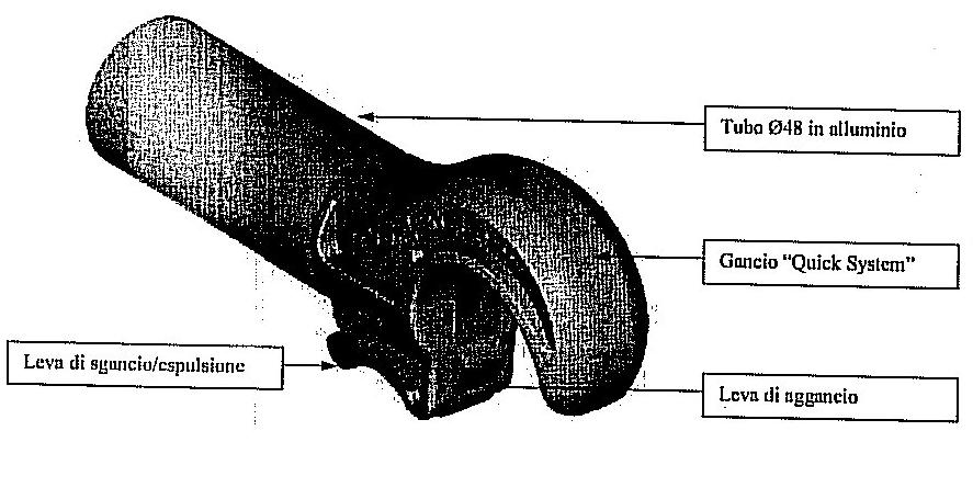 Pagina 4 di 11 SISTEMA DI AGGANCIO: per un corretto e sicuro innesto è sufficiente premere il gancio contro il tubo fino a sentire uno scatto.
