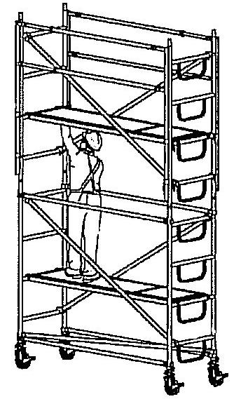 Nello specifico, per altezze superiori a 4 metri della torre mobile è obbligatorio il montaggio degli