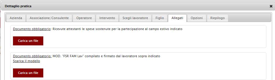 FREQUENZA ASILI NIDO-SCUOLE MATERNE-SCUOLE ELEMENTARI-MEDIE INFERIORI E SUPERIORI-UNIVERSITÀ-CAMPI ESTIVI Sezione ALLEGATI I DOCUMENTI OBBLIGATORI