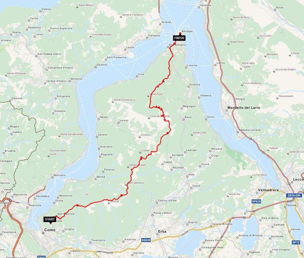 DESCRIZIONE Si tratta di un bellissimo percorso di 2 giorni che attraversa in verticale il cosiddetto Triangolo Lariano cioè il territorio compreso tra i due rami del Lago di Como e la