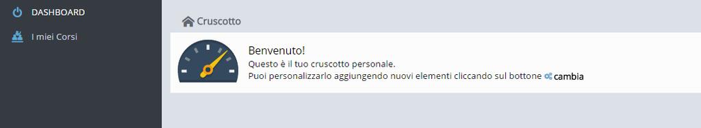 Iniziare il corso Per iniziare a fruire del corso