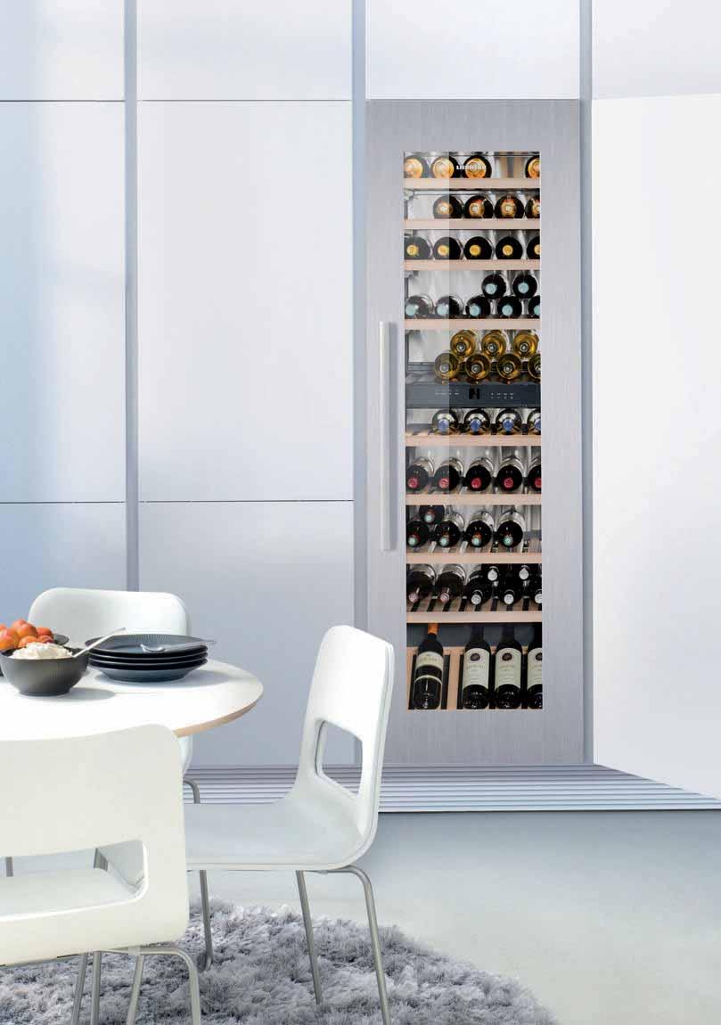 Cantine per Vini: Caratteristiche principali L innovativa tecnologia TipOpen di Liebherr è ideale per le cucine progettate senza le maniglie.