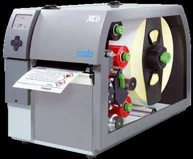 etichette, con diametro fino a 300 mm Con modalità automatica di risparmio nastro in una testina di stampa Standard Opzione Stampante per etichette XC4 XC6 Testina di stampa Principio di stampa