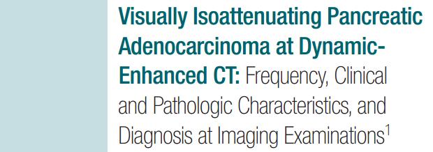 Criticità : Tumori isodensi 10-14% di tutti gli adenok pancreatici è isodenso (la maggioranza <2cm) differenti caratteristiche