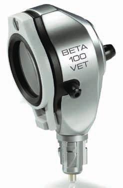 Internamente lo strumento opacizzato-nero per eliminare i riflessi. Otoscopio BETA 200 VET 2,5 V 3,5 V Illuminazione a Fibre Ottiche (F.O.) Otoscopio BETA 200 VET, senza speculum, senza manico G-001.