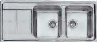 KS Il design dei lavelli KS è semplice e lineare: un pratico gocciolatoio in rilievo e vasche grandi e