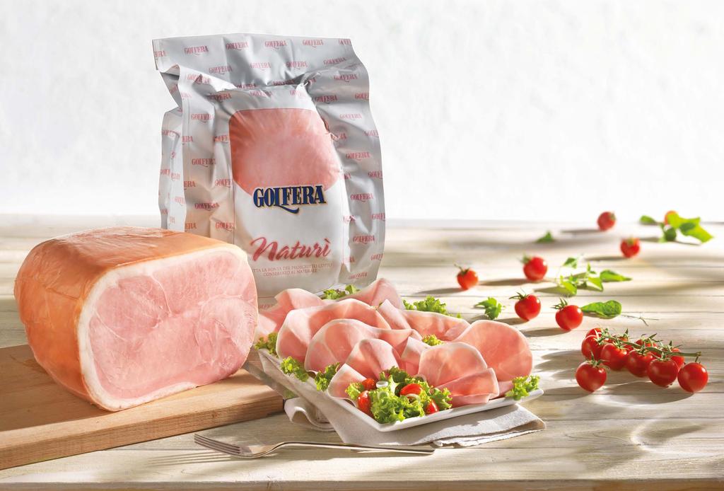 Naturì Prosciutto Cotto di Alta Qualità Naturì: ingredienti naturali, sapientemente miscelati e dosati con esclusiva formulazione Golfera hanno permesso di ottenere un prodotto dalle eccellenti