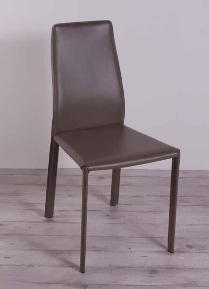 Metal frame chair with thick split leather covering 93 47 44 48 FINITURE -